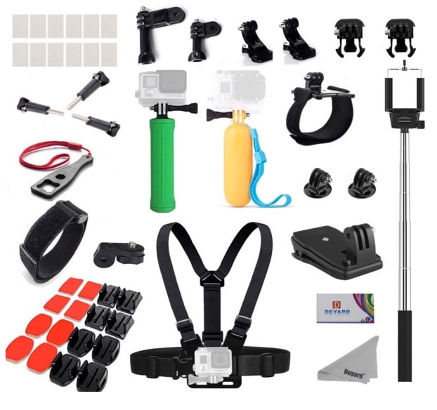 DEYARD - Set de Accesorios para GoPro y otras Cámaras de Acción