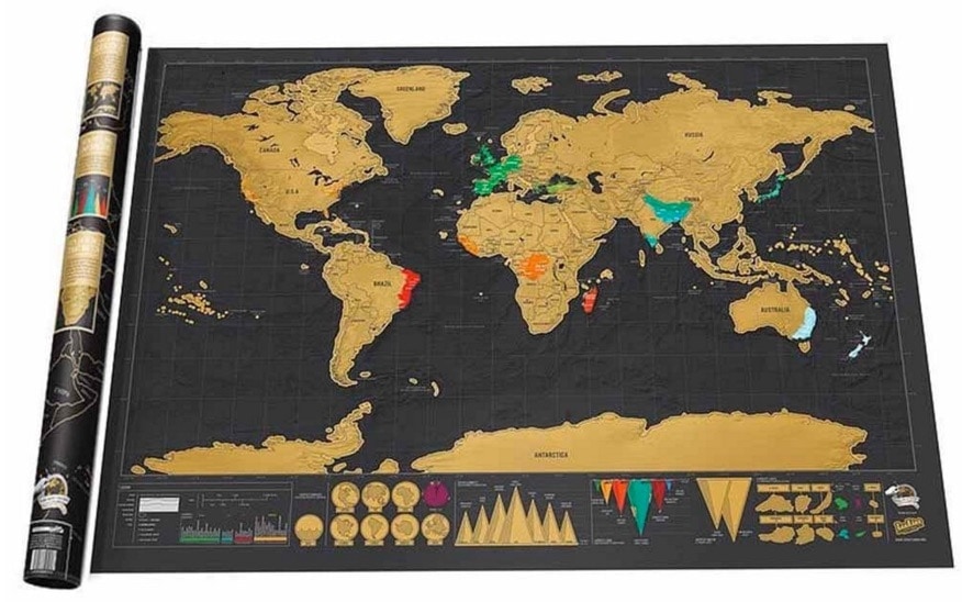 WLM Travel Deluxe – Mapa de pared para rascar tus viajes