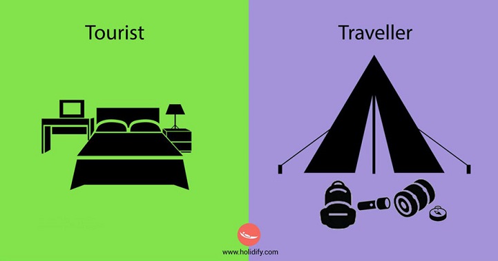 Las principales diferencias entre un turista y un viajero