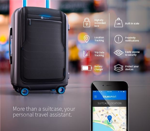 Bluesmart, la maleta inteligente que se conecta a tu smartphone