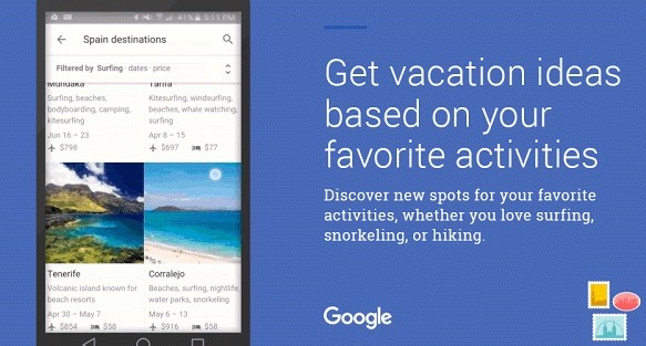 Google Destinations: Cómo reservar tus vacaciones desde tu móvil con Google