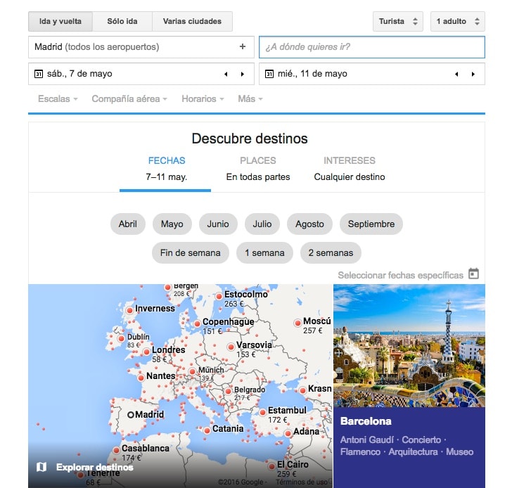 Google Flights o cómo encontrar el viaje y el vuelo perfecto (y barato)