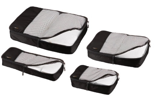 AmazonBasics - Bolsas de equipaje (pequeña, mediana, grande y alargada, 4 unidades)