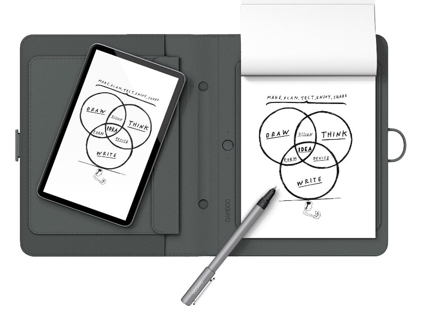Wacom Bamboo Spark - Cuaderno digital Inteligente con funda para tablet